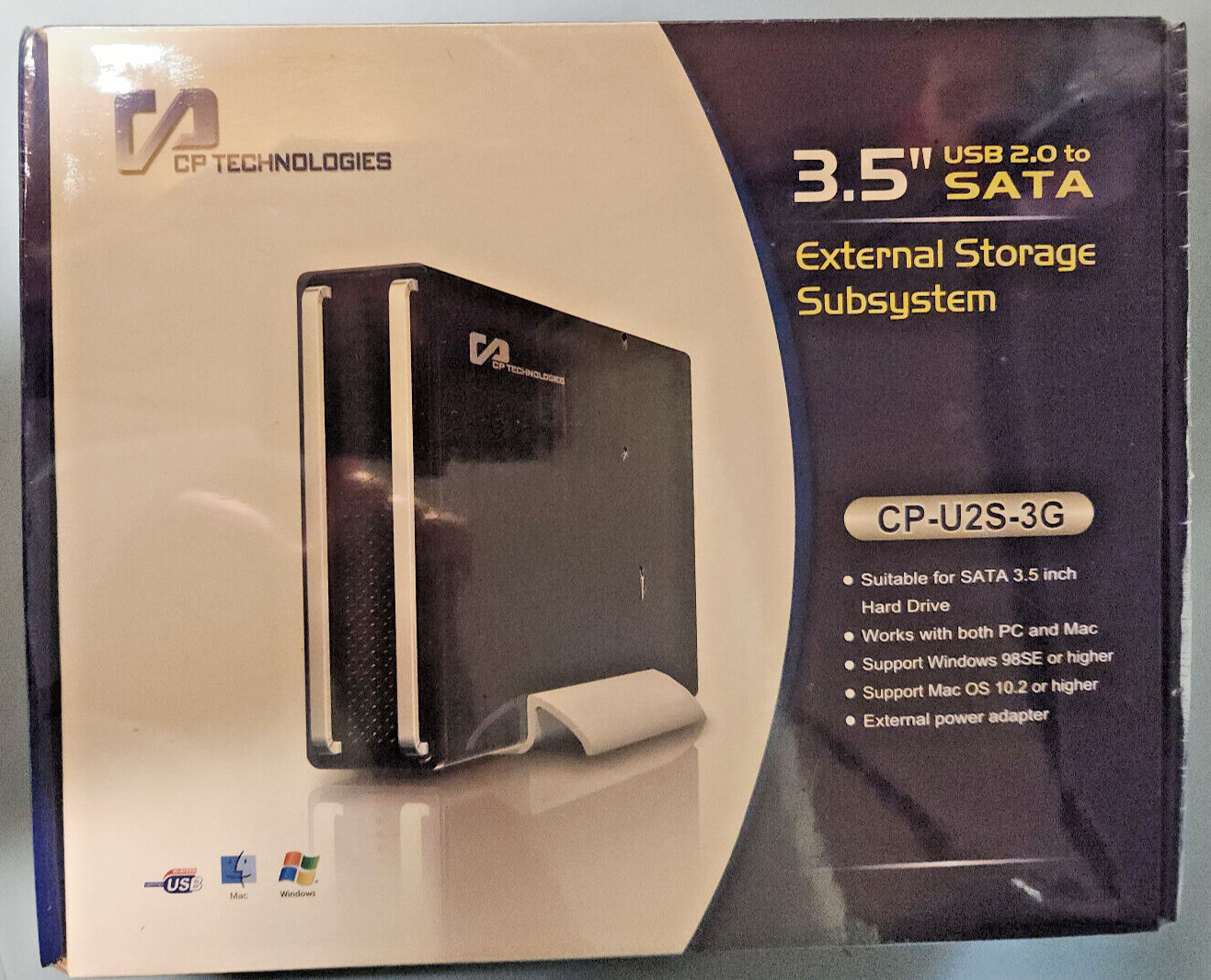 NEW External Storage Subsystem MAC & PC CP-U2S-3G USB 2.0 To SATA 3.5"  Lot 2250