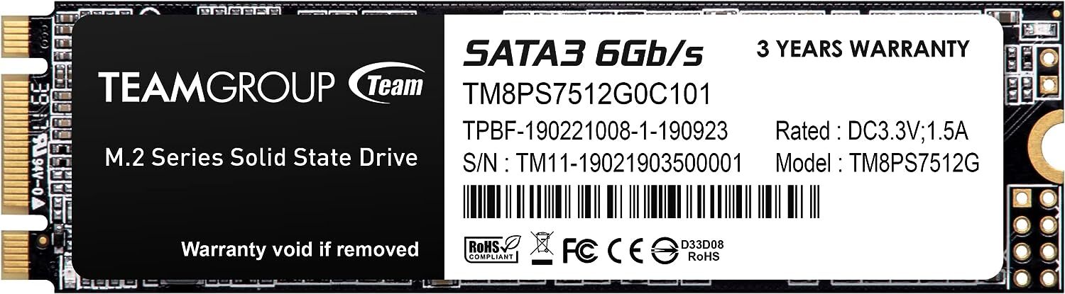 Teamgroup Ms30 512Gb With Slc Cache 3D Nand Tlc M.2 2280 Sata Iii 6Gb/ Personal 