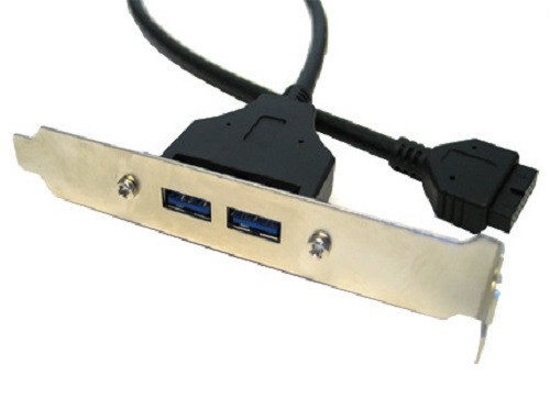 Internal USB 3.0 20 Pin Cable to Dual USB 3.0 Port Female with Rear PCI Bracket