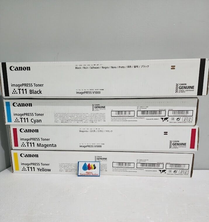 Canon T11 Complete Toner Set Yellow Magenta Cyan Black