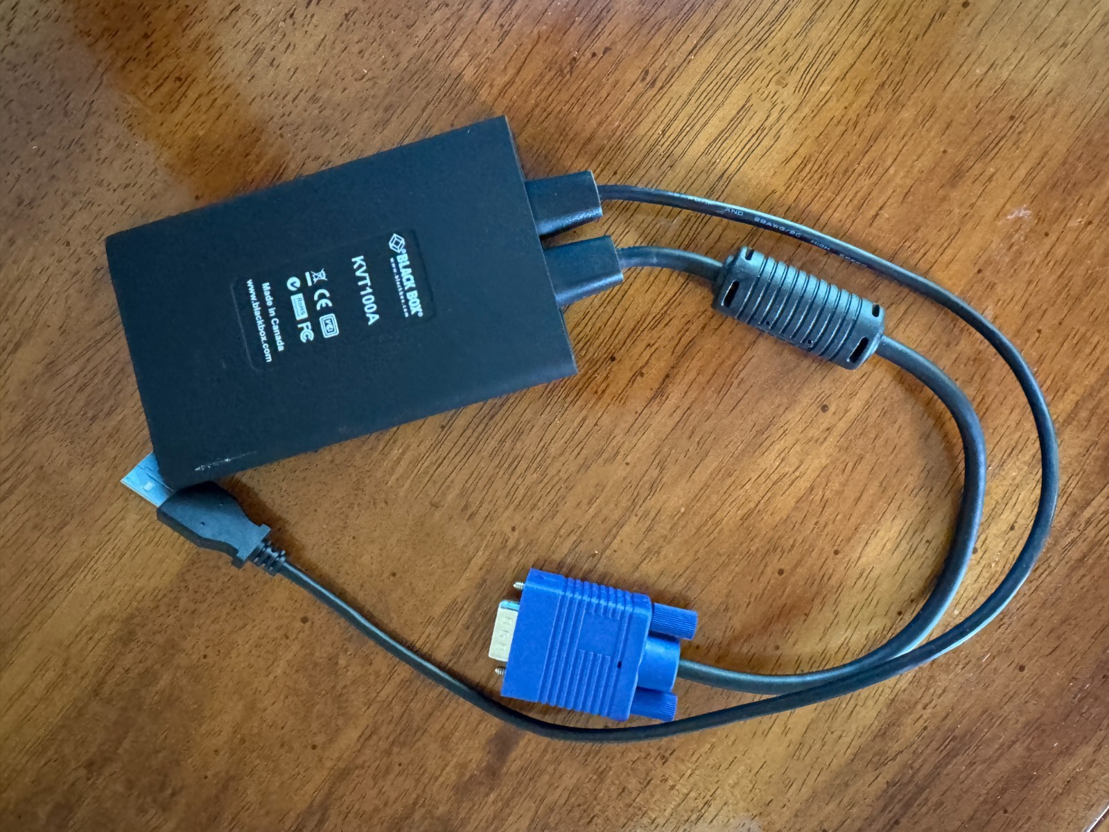 Black Box USB Laptop Console Crash Cart Adapter KVT100A PC Remote Desktop