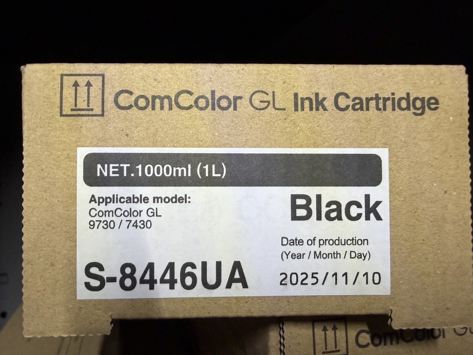 ComColor GL Ink Black Genuine S-8446UA for Riso Comcolor GL 9730 / 7430