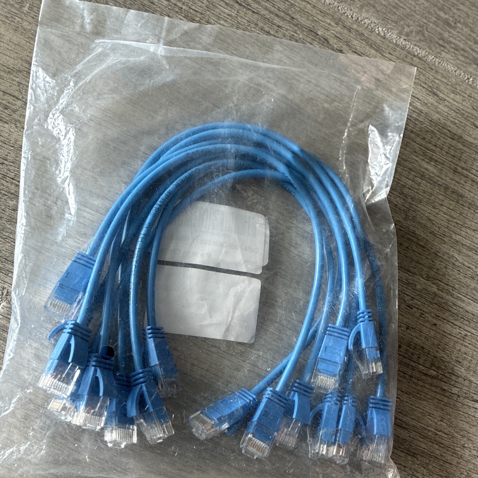 Blue Ethernet Patch Cable RJ-45 Male to RJ-45 Male Round, 1-4 ft