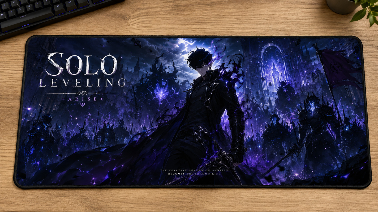 🔥 Solo Leveling XXL Gaming Mouse Pad - Sung Jinwoo & Shadow Monarch 🖱️