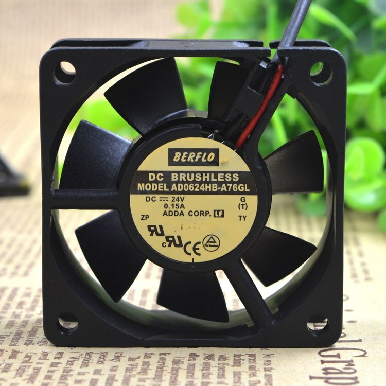 Original ADDA AD0624HB-A76GL DC 24V 0.15A 2wire 6025 6cm inverter cooling fan