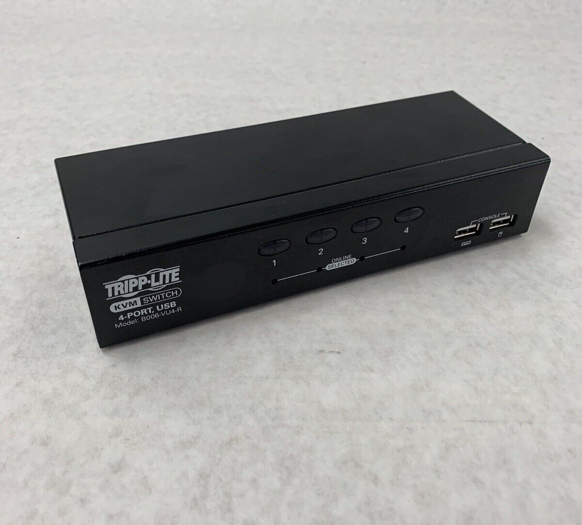 TRIPP-LITE KVM Switch 4 Port USB Model B006-VU4-R  No Cords