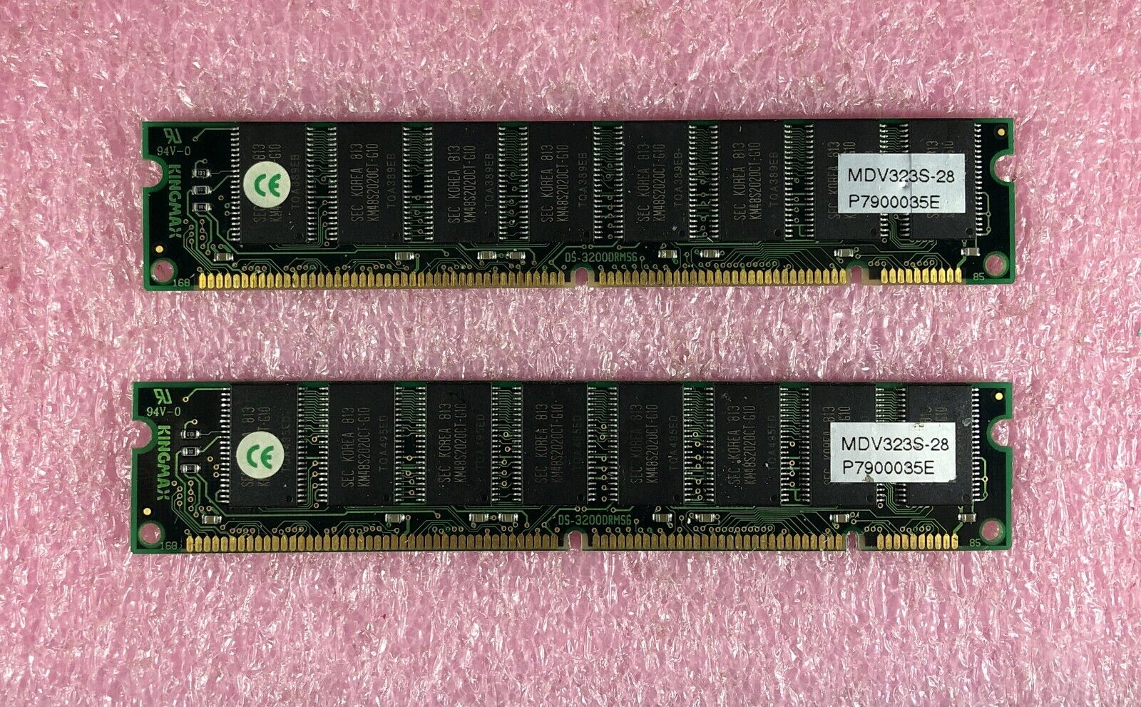 2 x 32MB HP PC-100 NON-ECC PRINTER MEMORY SDRAM - MDV323S-28 - 64MB TOTAL