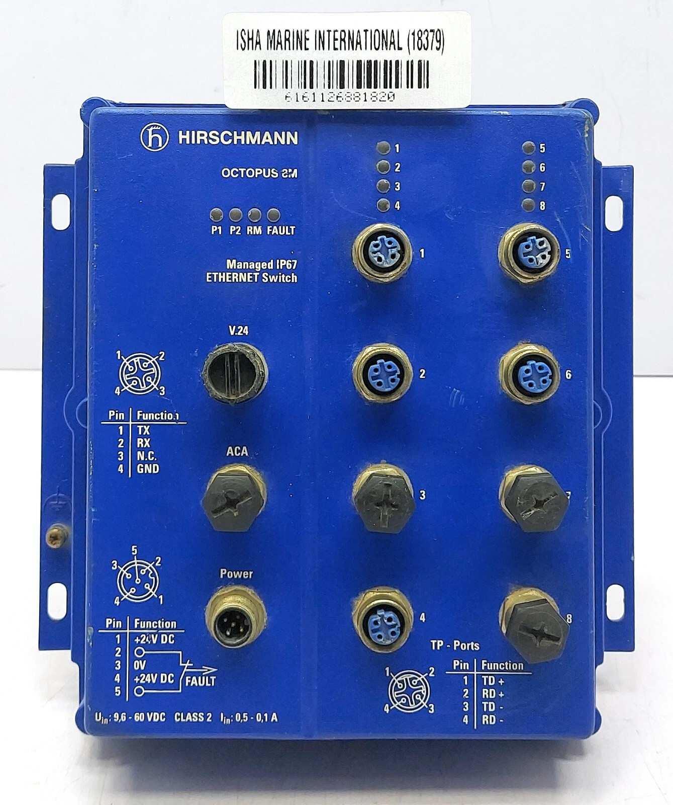 Hirschmann OCTOPUS 8M (GM) Managed IP67 Ethernet Switch