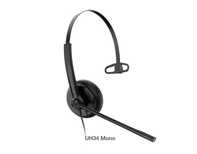 Yealink UH34 Mono Wideband Noise Cancelling Microphone - USB Connection, Leather