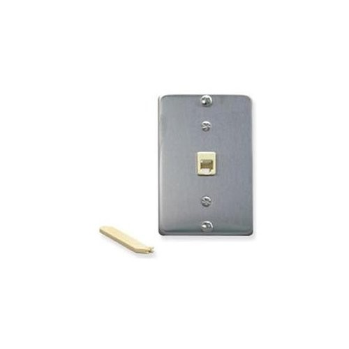 ICC Phone Faceplate - RJ-11 Phone - Stainless Steel (ic630da6ss)
