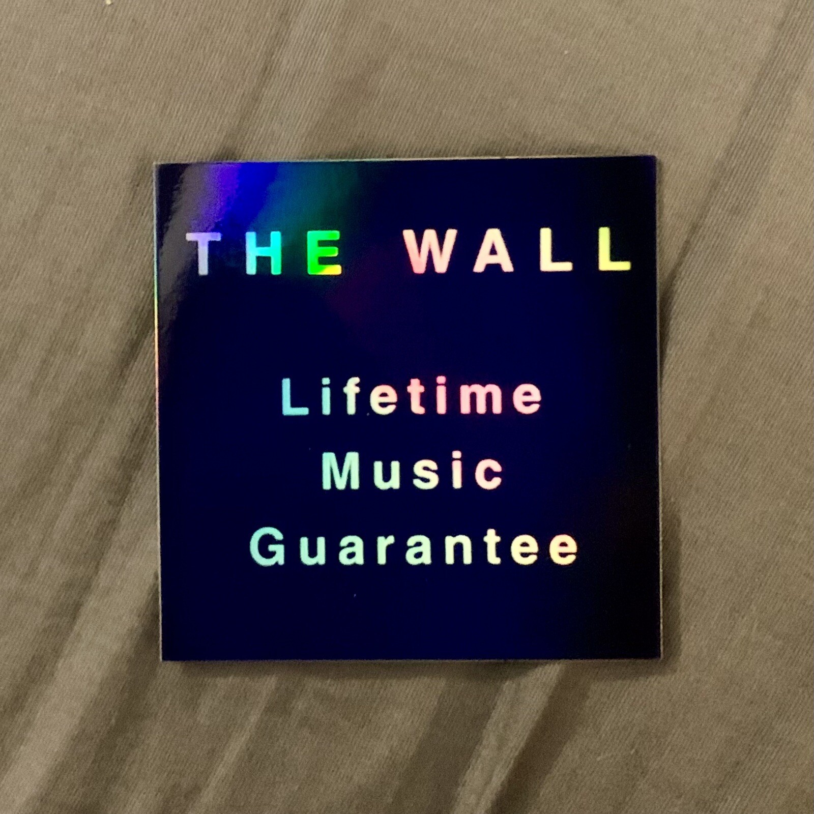 THE WALL Record CD Store VINYL HOLOGRAPHIC DECAL/STICKER 3x3” HIGH QUALITY
