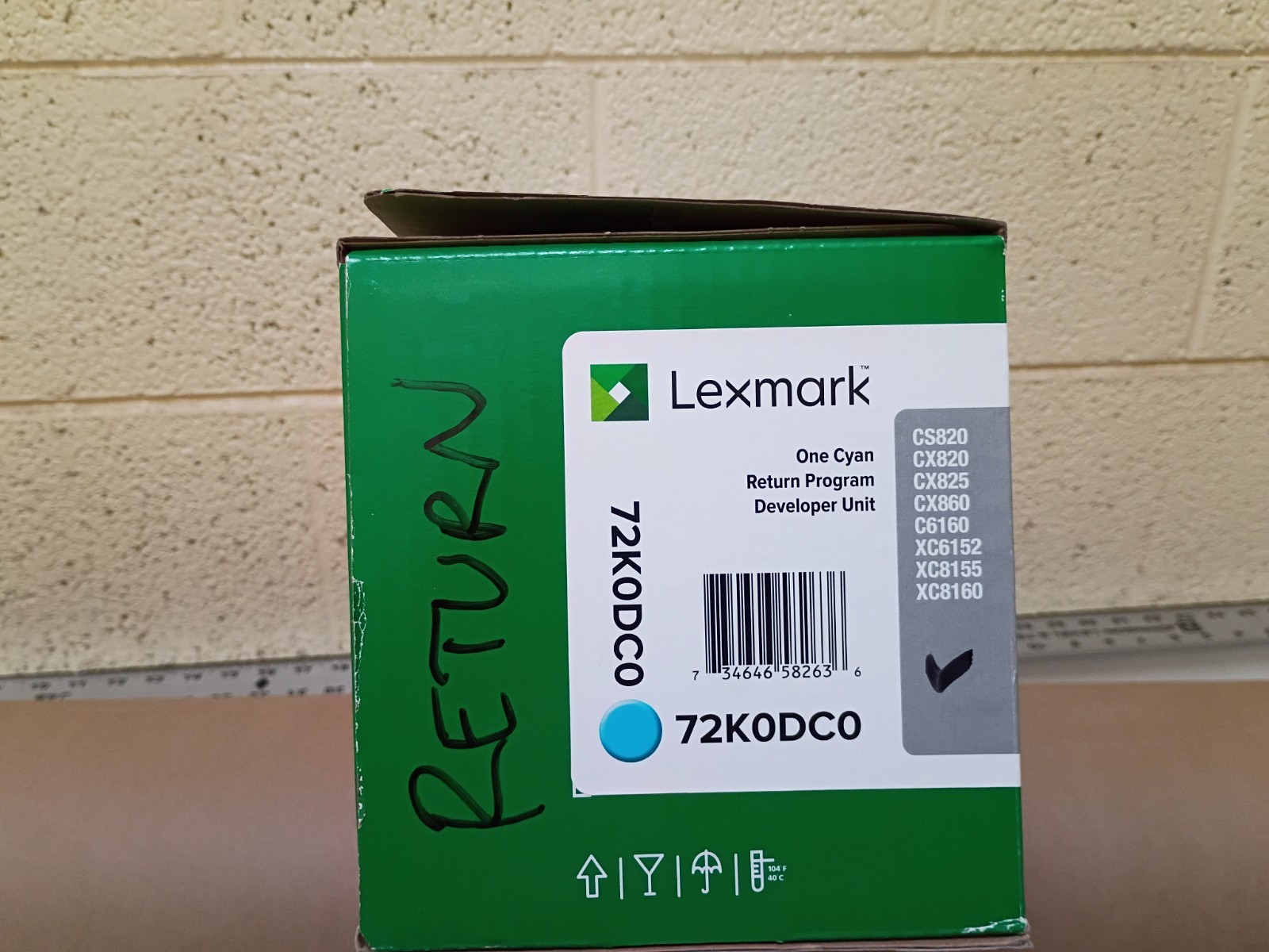 Lexmark 72K0DC0 Cyan Developer Unit fCS820 CX820 CX825  Open Box