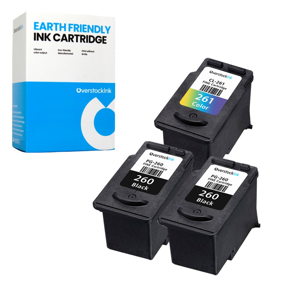 3PK Replacement OSI PG-260 CL-261 Ink Cartridge for Canon PIXMA TR7020 TS5320