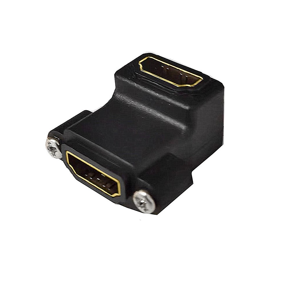 90° Right‑Angle Elbow Version Female to Female Panel Mount Adapter Connectors