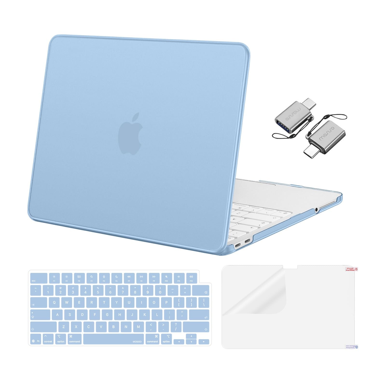 MOSISO MacBook 13" 2026 A3404 Scratch Resistant Hard Case Keyboard Film Blush
