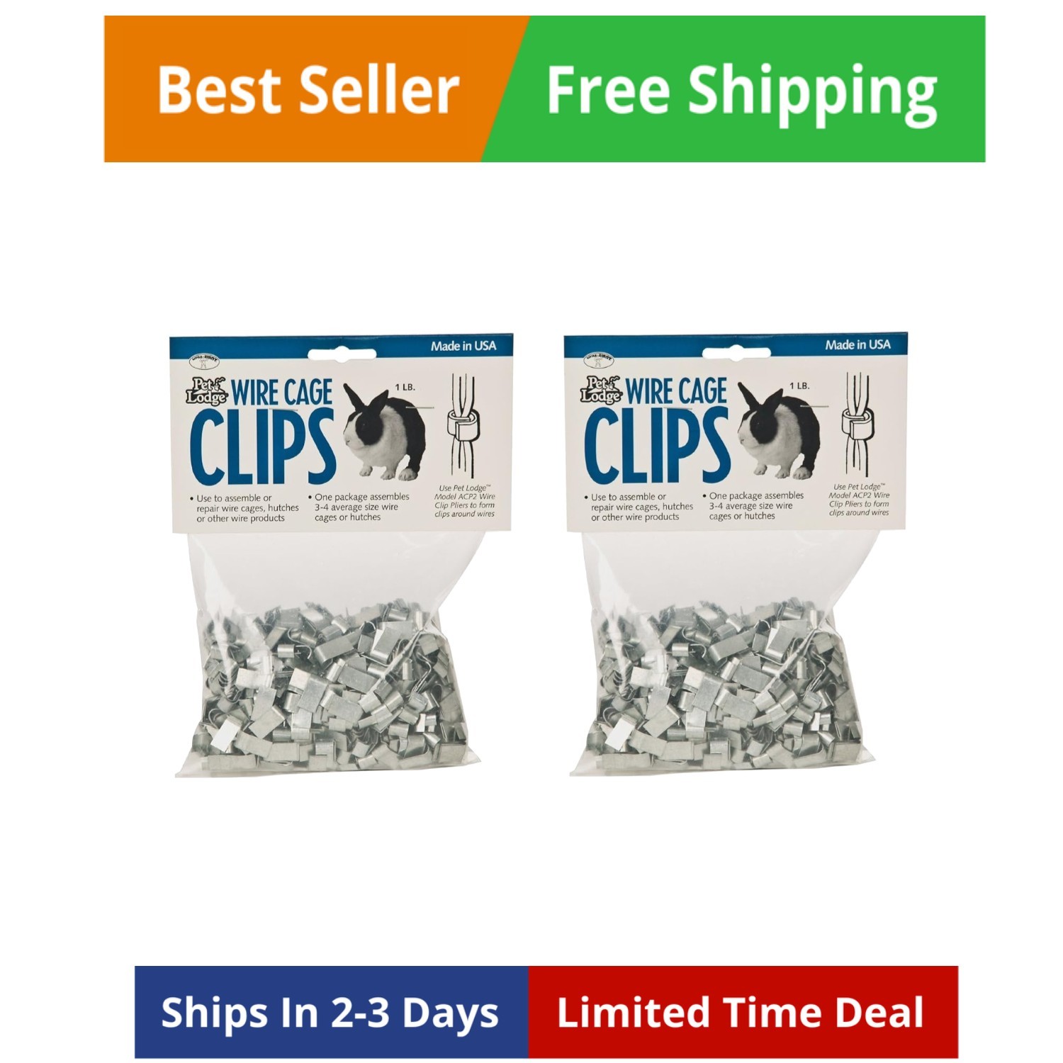 Manufacturing Wire Cage Clips Pack of 2