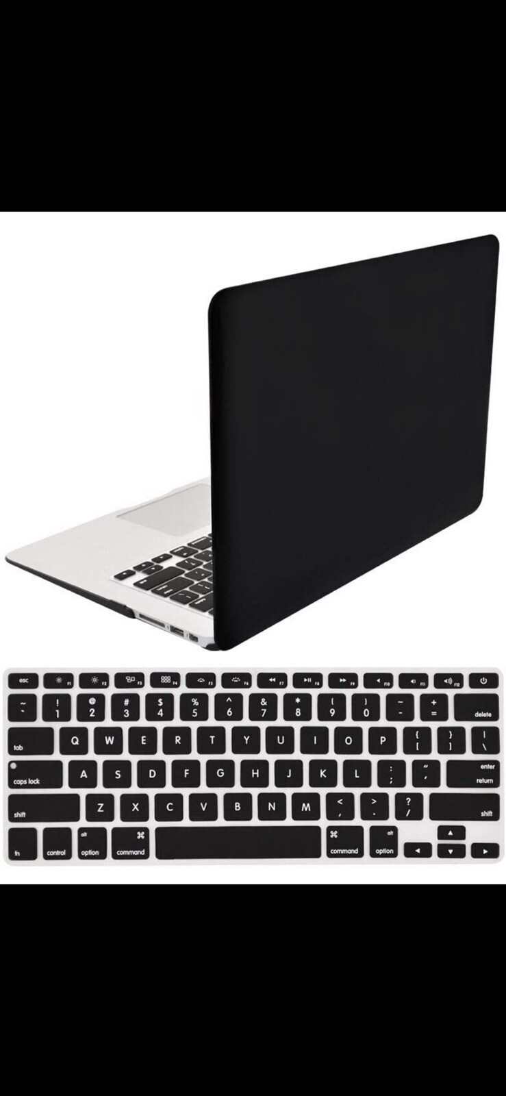Digital Basics Fitted Clip Case w/ Keyboard Overlay for 13” MacBook Air in Black