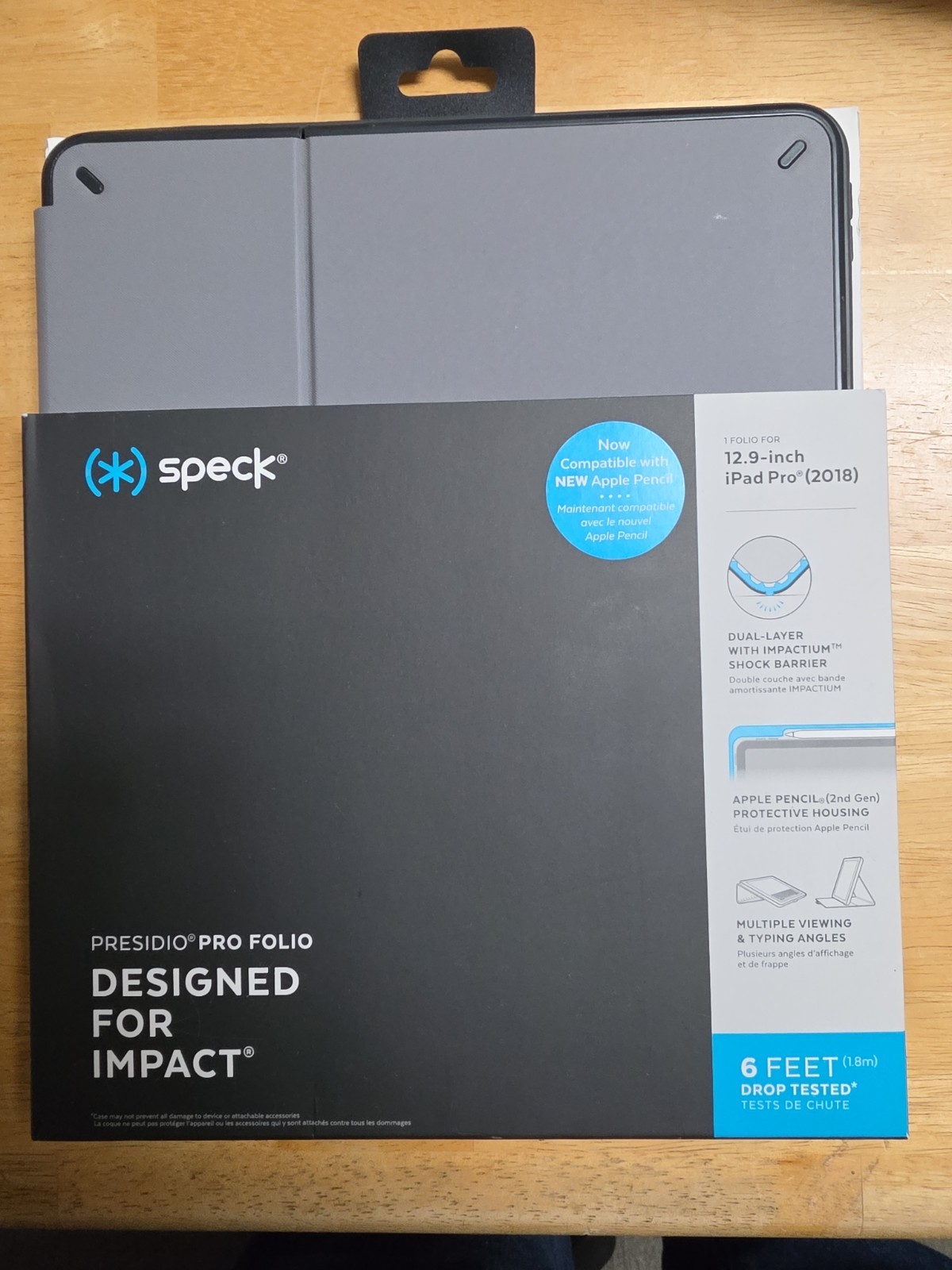 NEW Speck 2018 Presidio GRAY Pro Folio Case 12.9" Apple iPad Pro 5th / 4th / 3rd