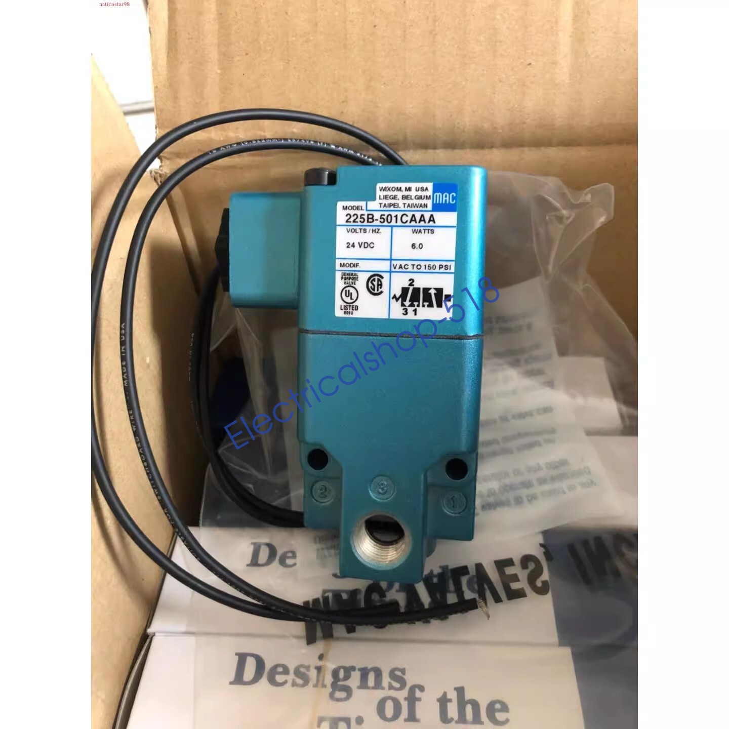 1pcs New MAC Solenoid Valve 225B-501CAAA DHL/FedEx