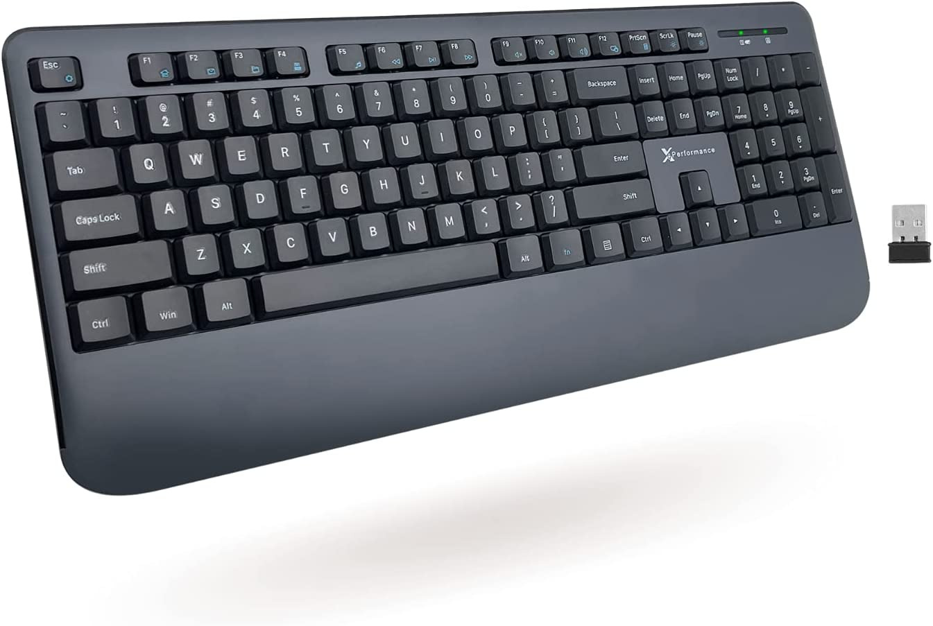X9 Ergonomic Wireless Keyboard with Wrist Rest - Comfort Meets Productivity - US