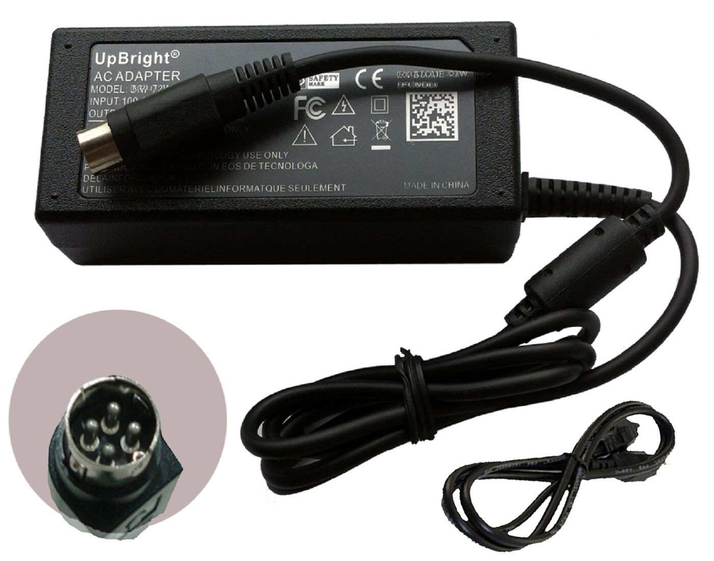 4-Pin 12V 5V 2A AC Adapter For Lacie ACU034A-0512 ACML-51 Sunfone iOmega Charger