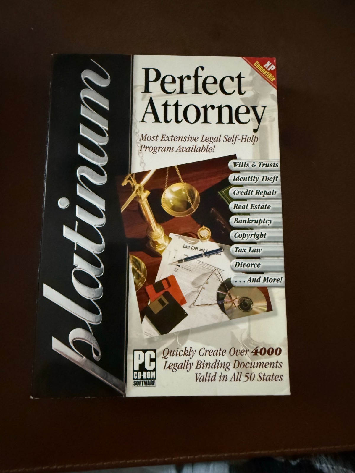 Perfect Attorney Platinum 4-CDs Windows 98SE, ME, 2000, XP Netzero Cosmi 2004