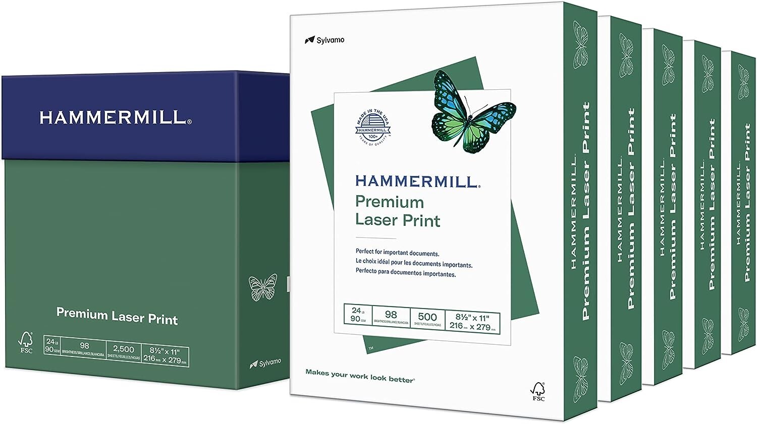 Hammermill Printer Paper, Premium Laser Print 24 lb, 8.5 x 11-5 Ream