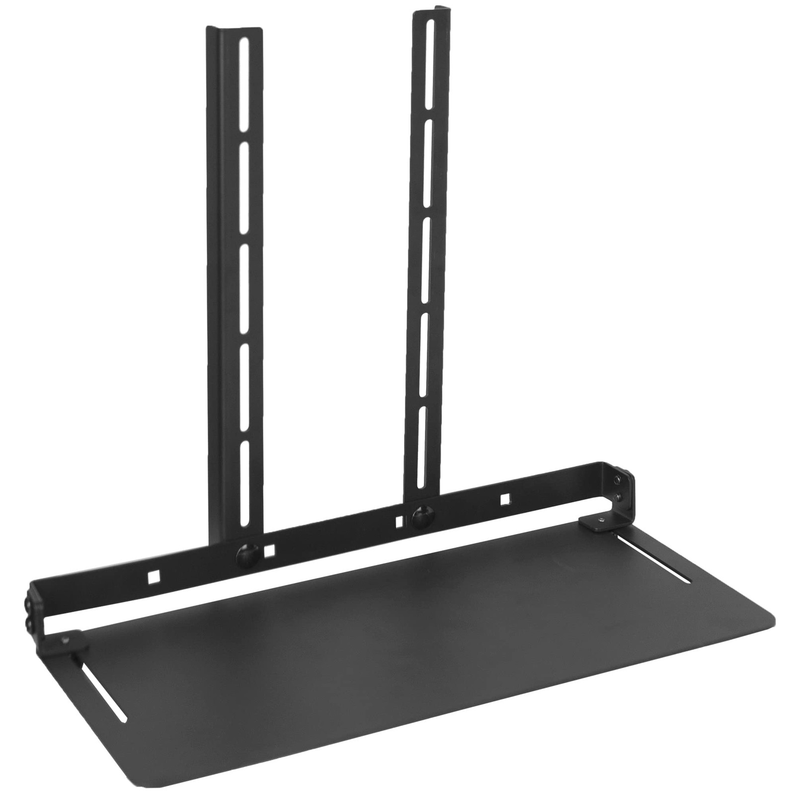 13 Inch Over Under VESA Monitor Shelf Fits 75mm 100mm 200mm Black MOUNTSF01M
