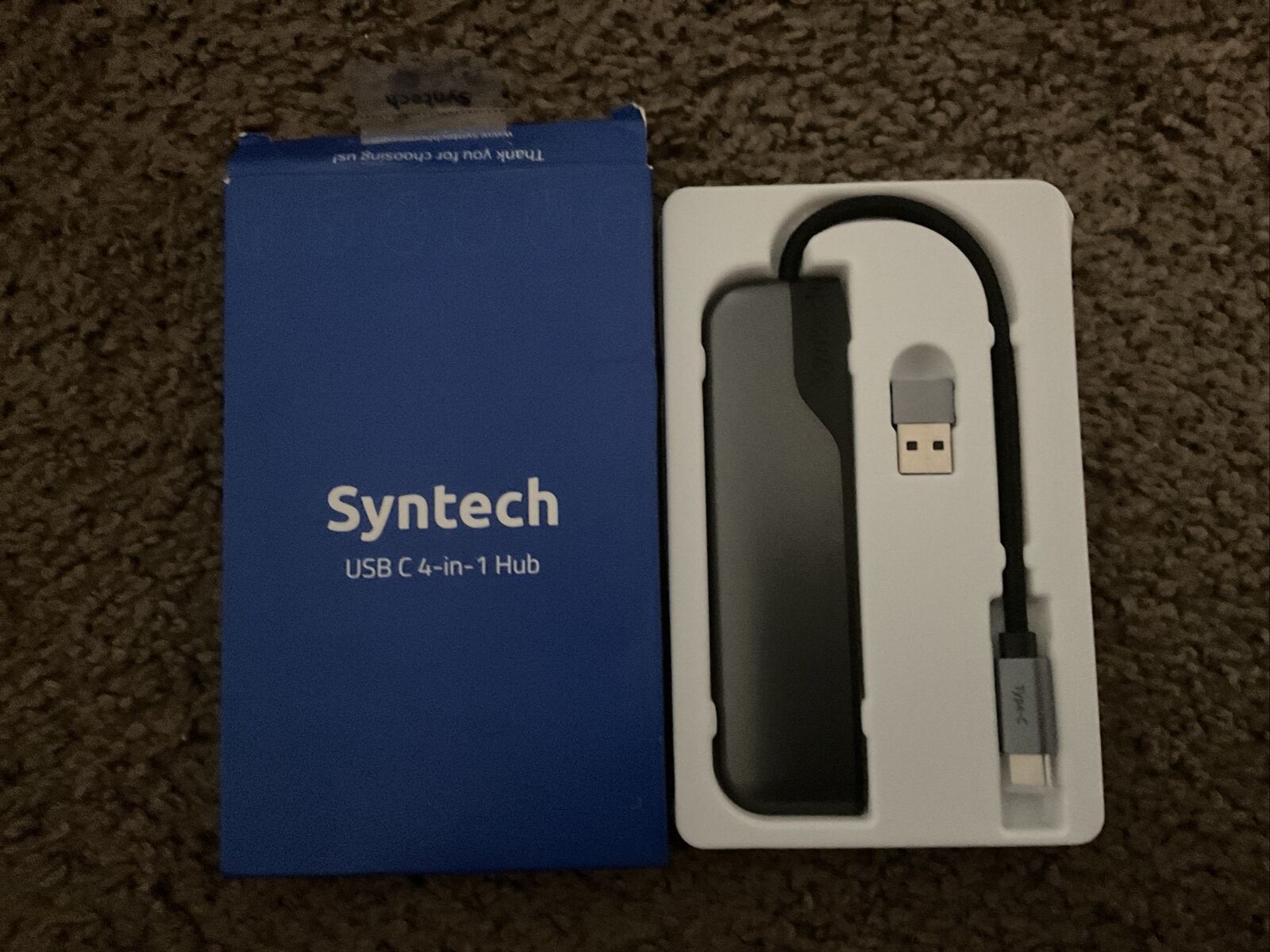 Syntech USB C 4-in-1 Hub - Compatible with MacBook Air Pro, iPad Mini 6 & More