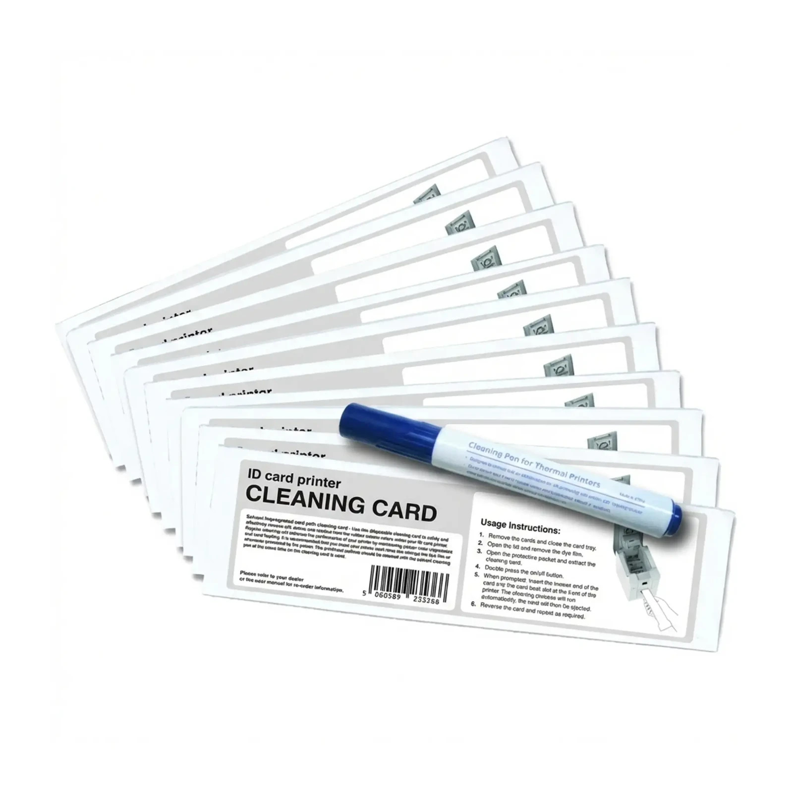 Magicard Pronto 100 E9100 Cleaning Kit 10 Cleaning Cards + Printhead Pen
