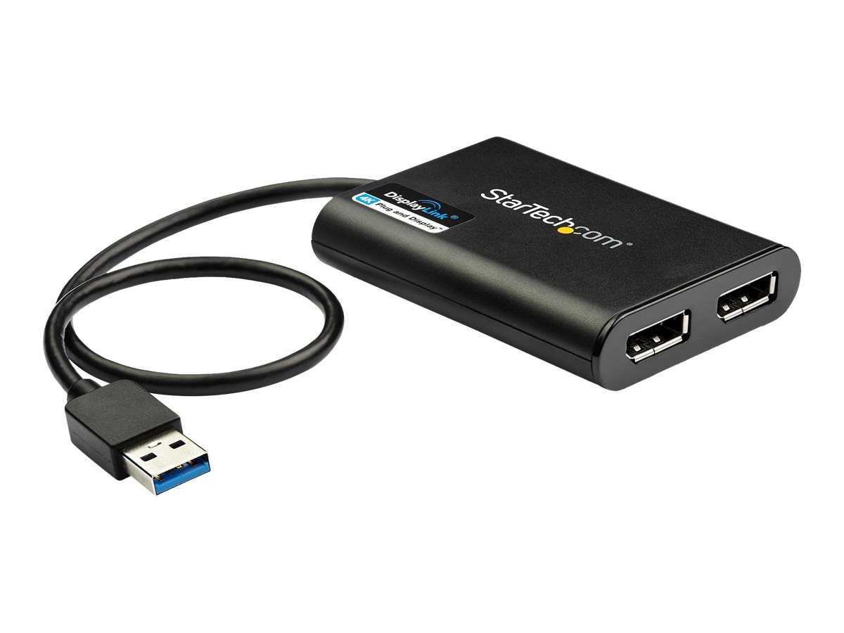 StarTechcom Adapter USB to Dual DisplayPort 4K 60Hz USB32DP24K60