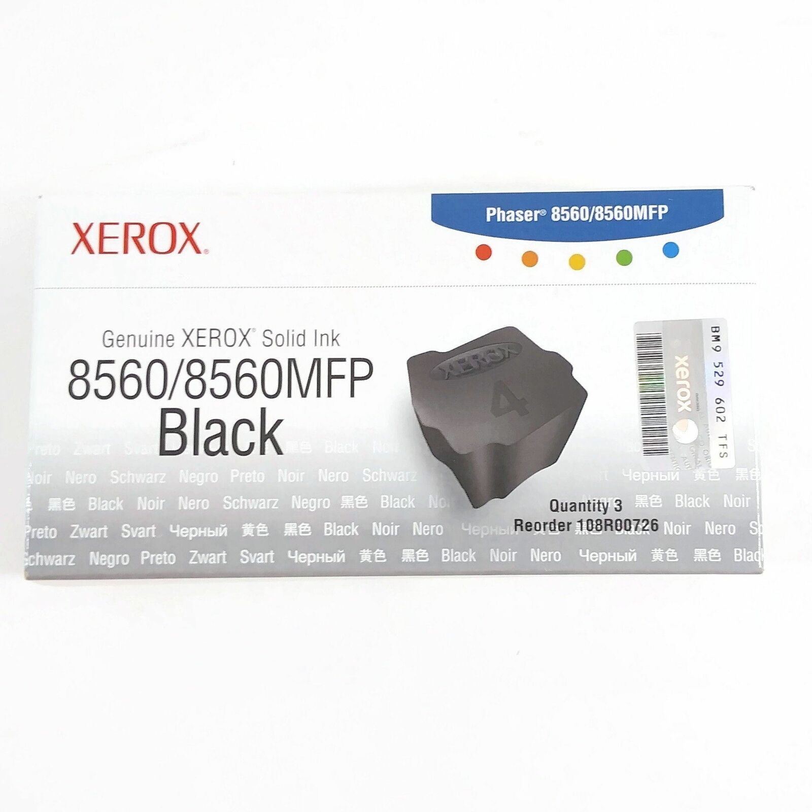 Genuine Xerox Black Solid 3 Ink Sticks Cartridges Toner Printer Supply 108R00723