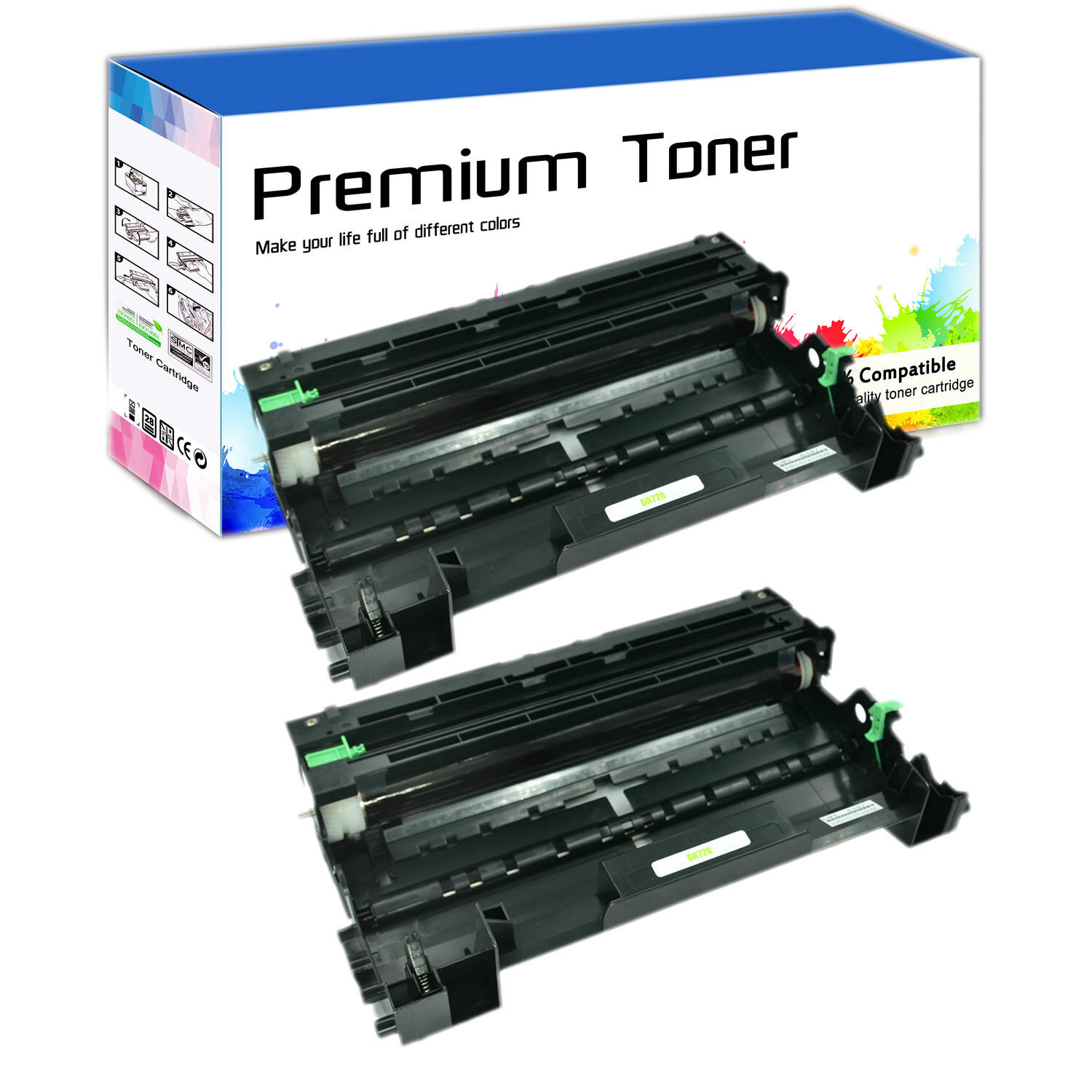 2 Pack - DR720 Drum Unit For Brother DR-720 MFC-8515DN MFC-8520DN MFC-8710DW