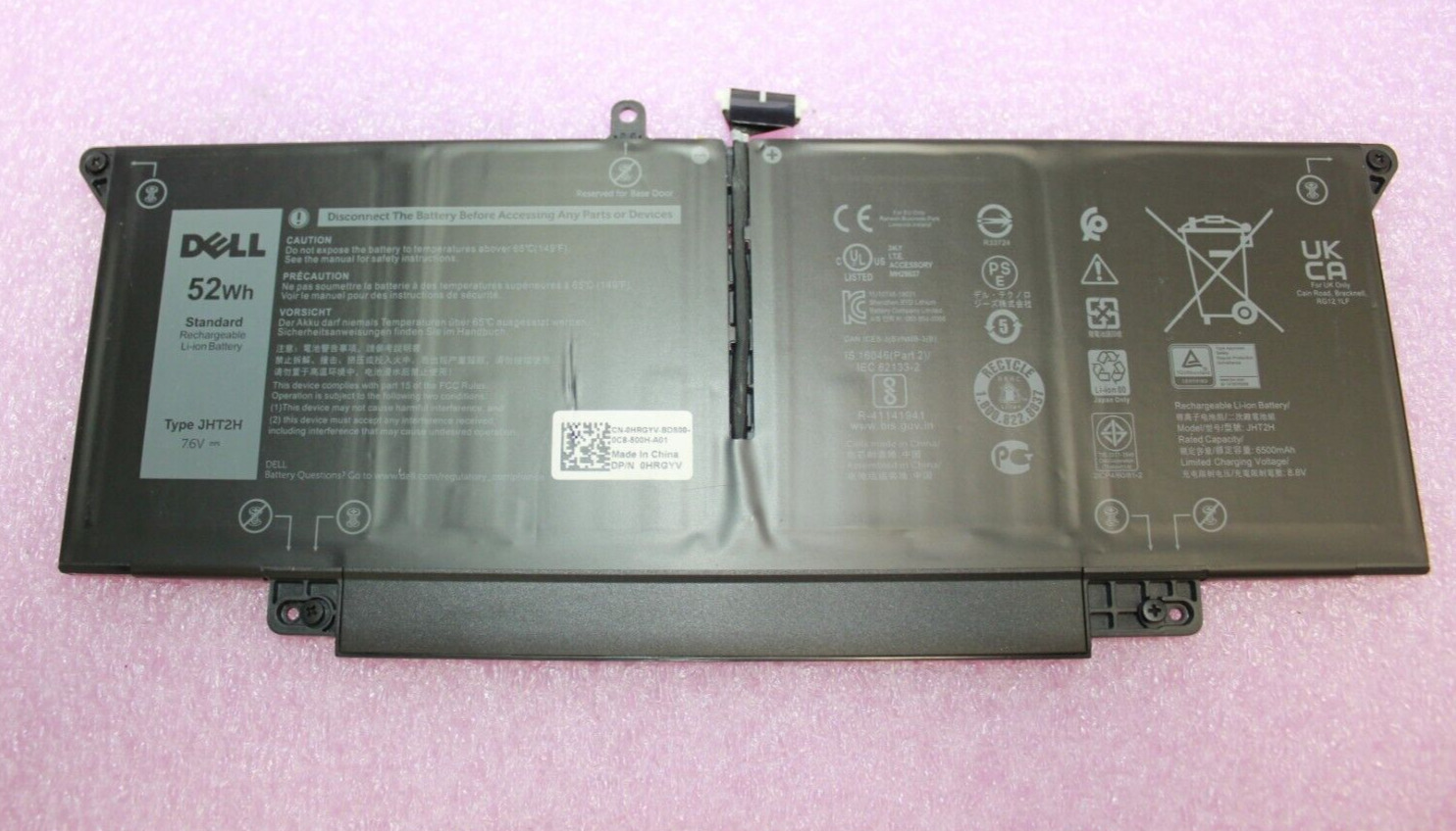 Genuine Dell Latitude 7410 Laptop Battery 52Wh 7.6V JHT2H HRFYV 0HRFYV