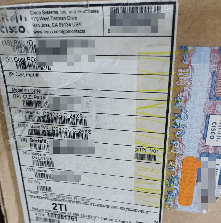 CISCO New Original Genuine Switch C9400-LC-24XS fedex or DHL