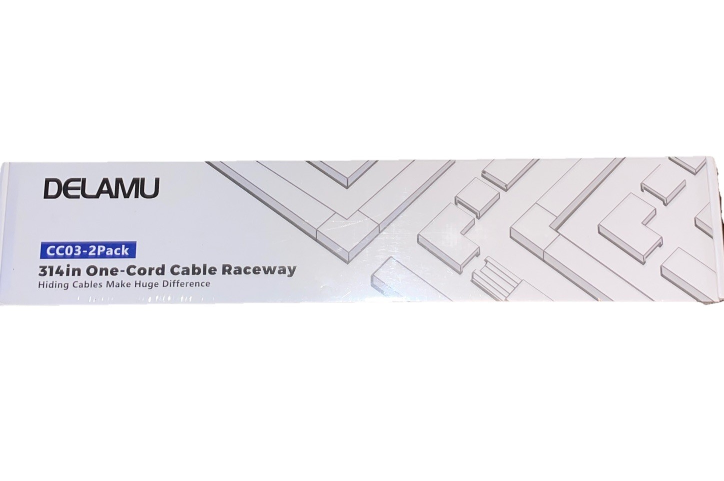 DELAMU CC03-2Pack one-cord cable raceway.