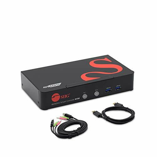 SIIG 4K DisplayPort 2 Port KVM Switch with Audio and Microphone (CE-DP0F11-S1)