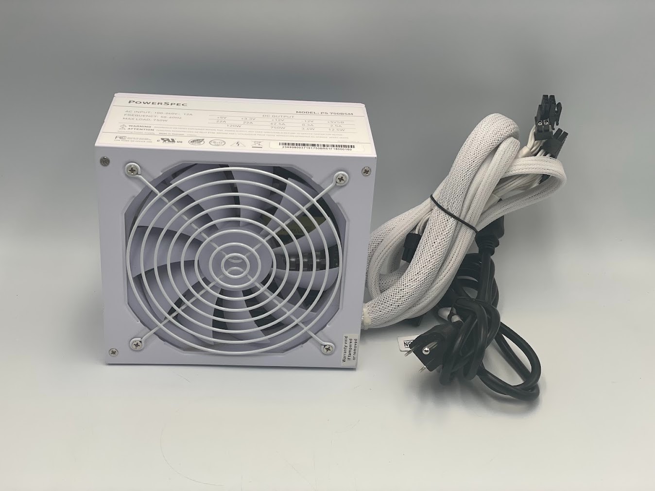PowerSpec 750W Power Supply Semi Modular 80 Plus Bronze Certified (PS750BSM)