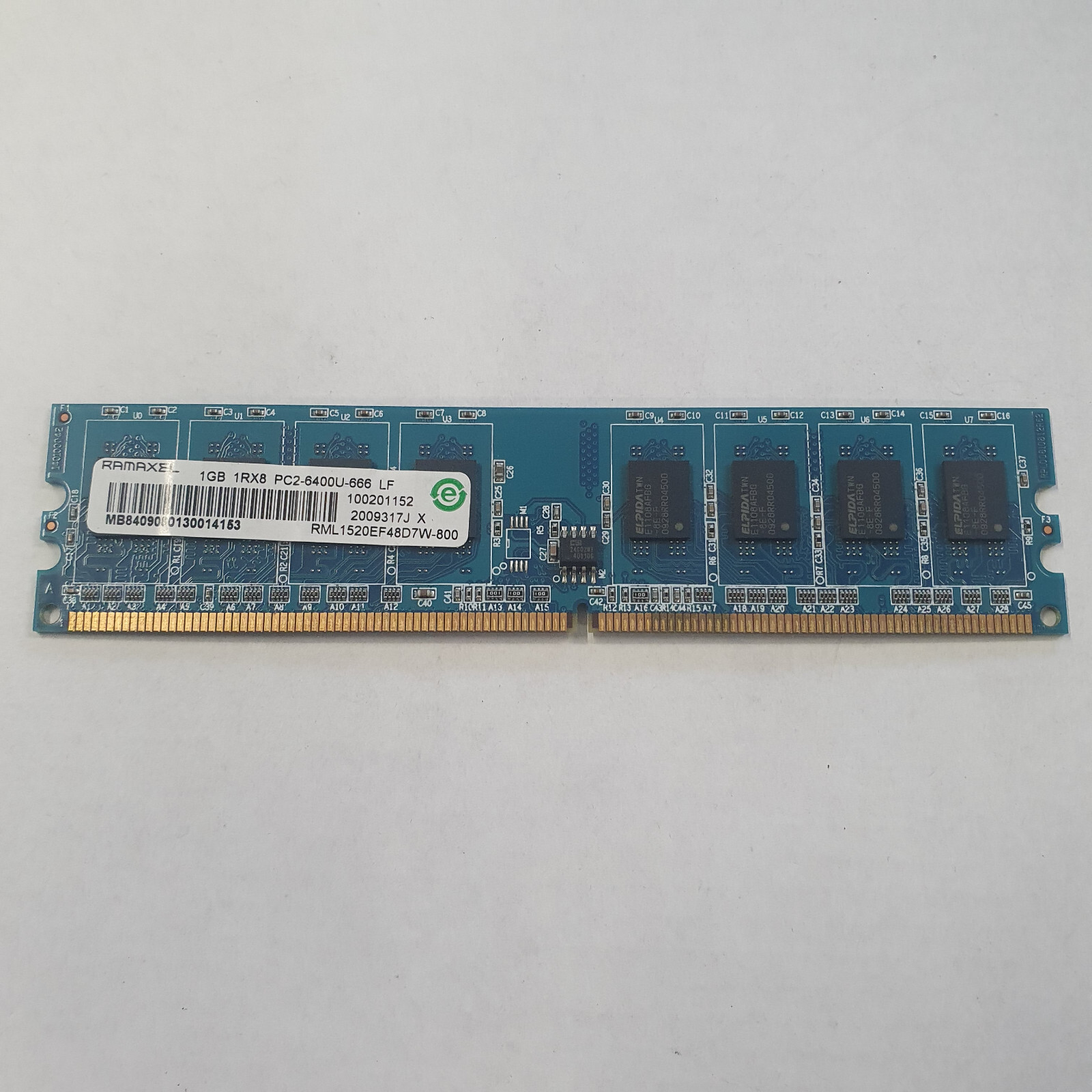 Ramaxel 1GB DDR2 RAM PC2-6400U 800MHz non-ECC Unbuffered DIMM RML1520EF48D7W-800