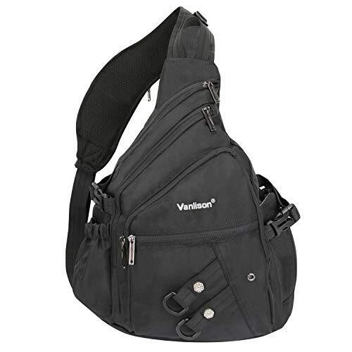 Vanlison Sling Backpacks, Large Bags Laptop Backpack Large-black 