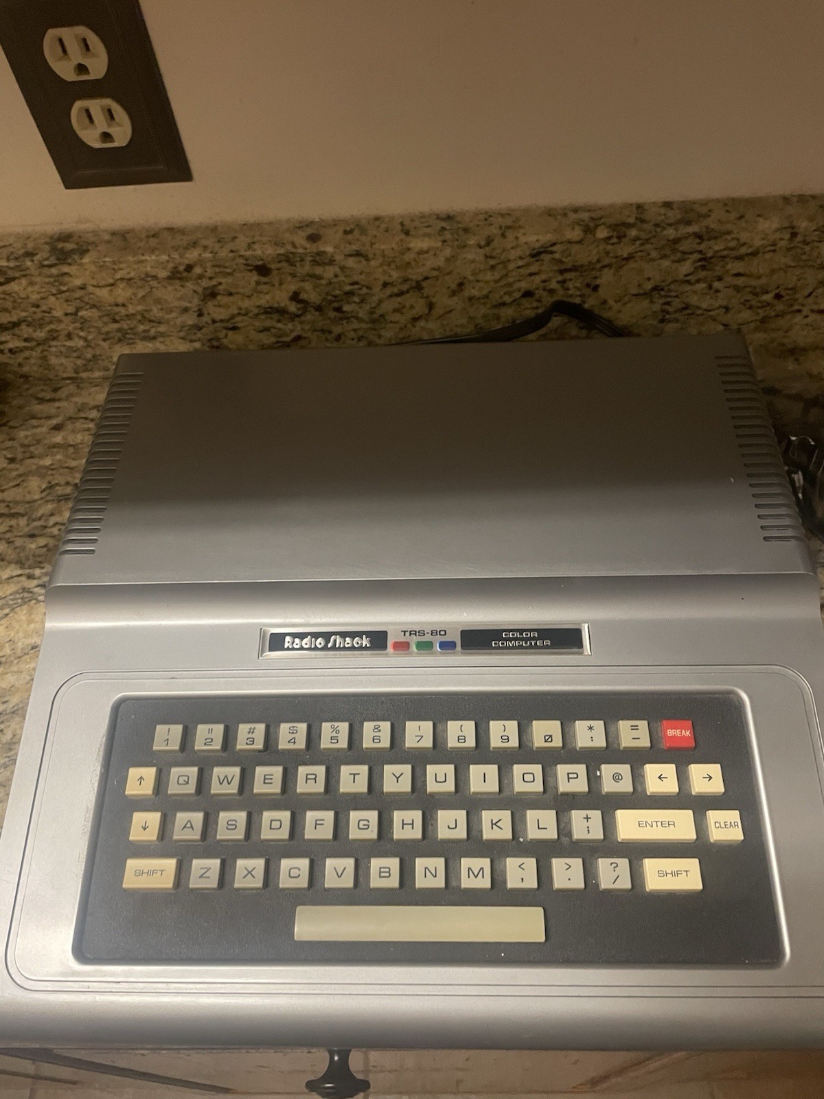 Radio Shack TRS-80 Color Computer W/Cassette Cable & Partial Box