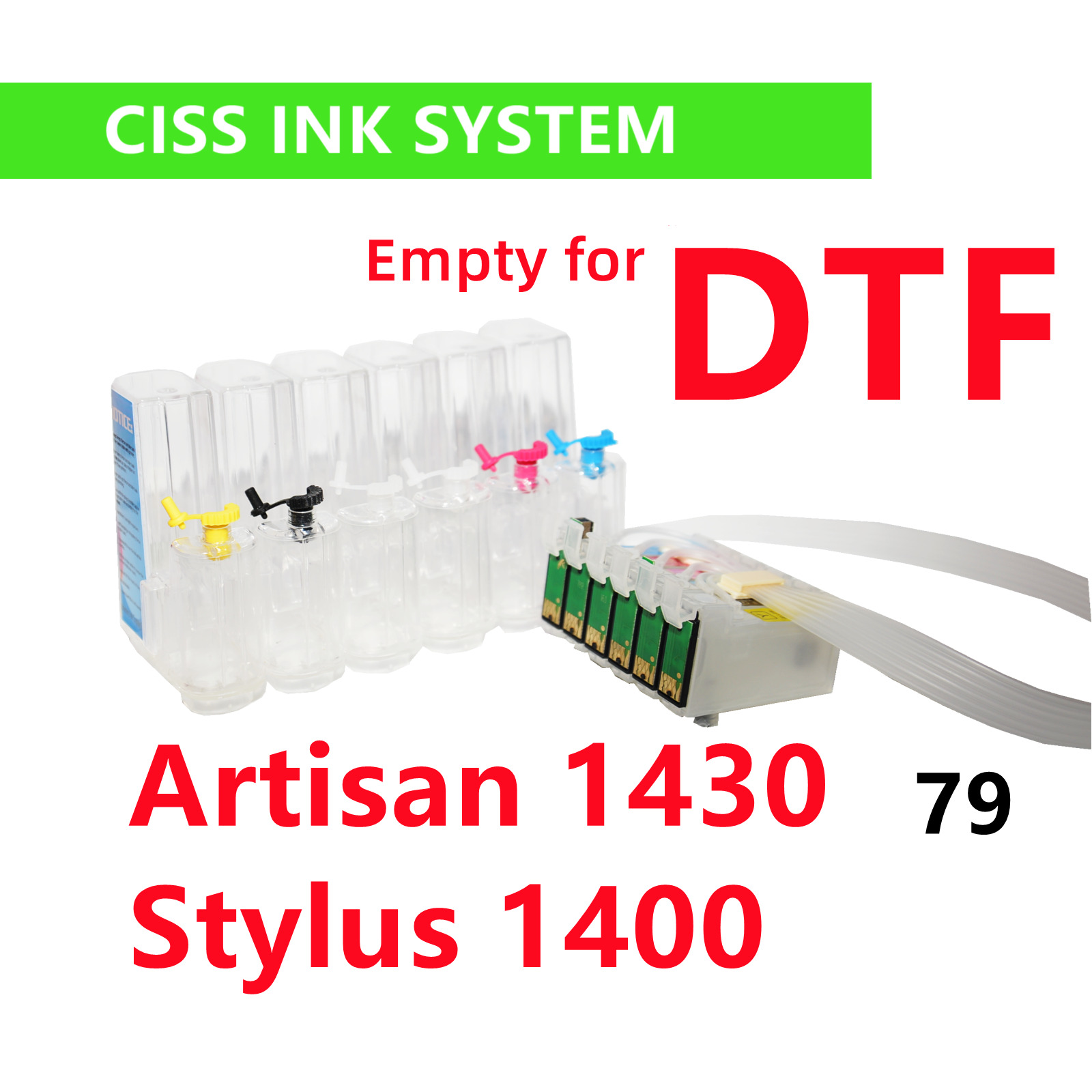 Refillable Empty Cis ciss ink system for Stylus 1400 Artisan 1430 DTF printing