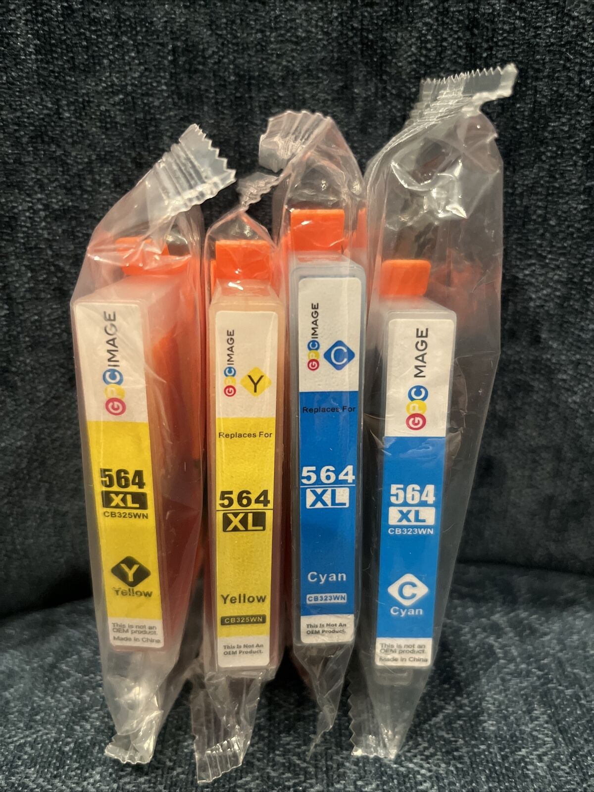 4 PACK CPC IMAGE INK CARTRIDGES 564 XL (2x Cyan 2x Yellow) for HP