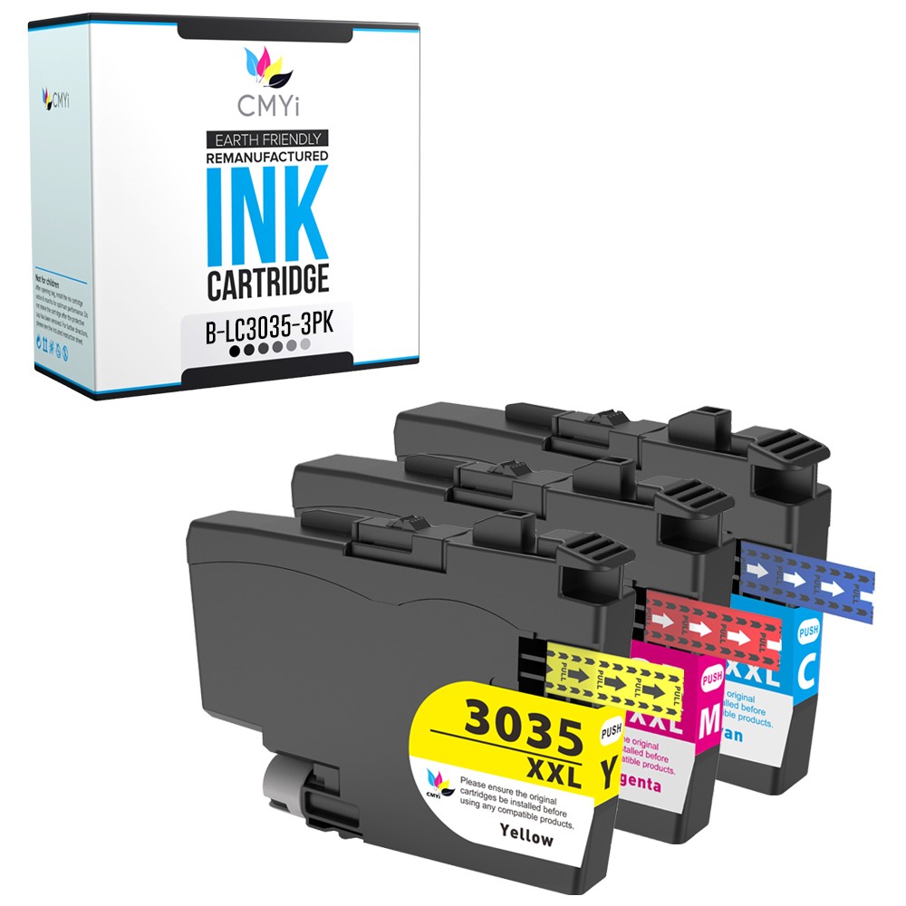 CMYi 3-Pack Compatible LC3035 Color Ink Cartridges fits Brother MFC-J815DW XL