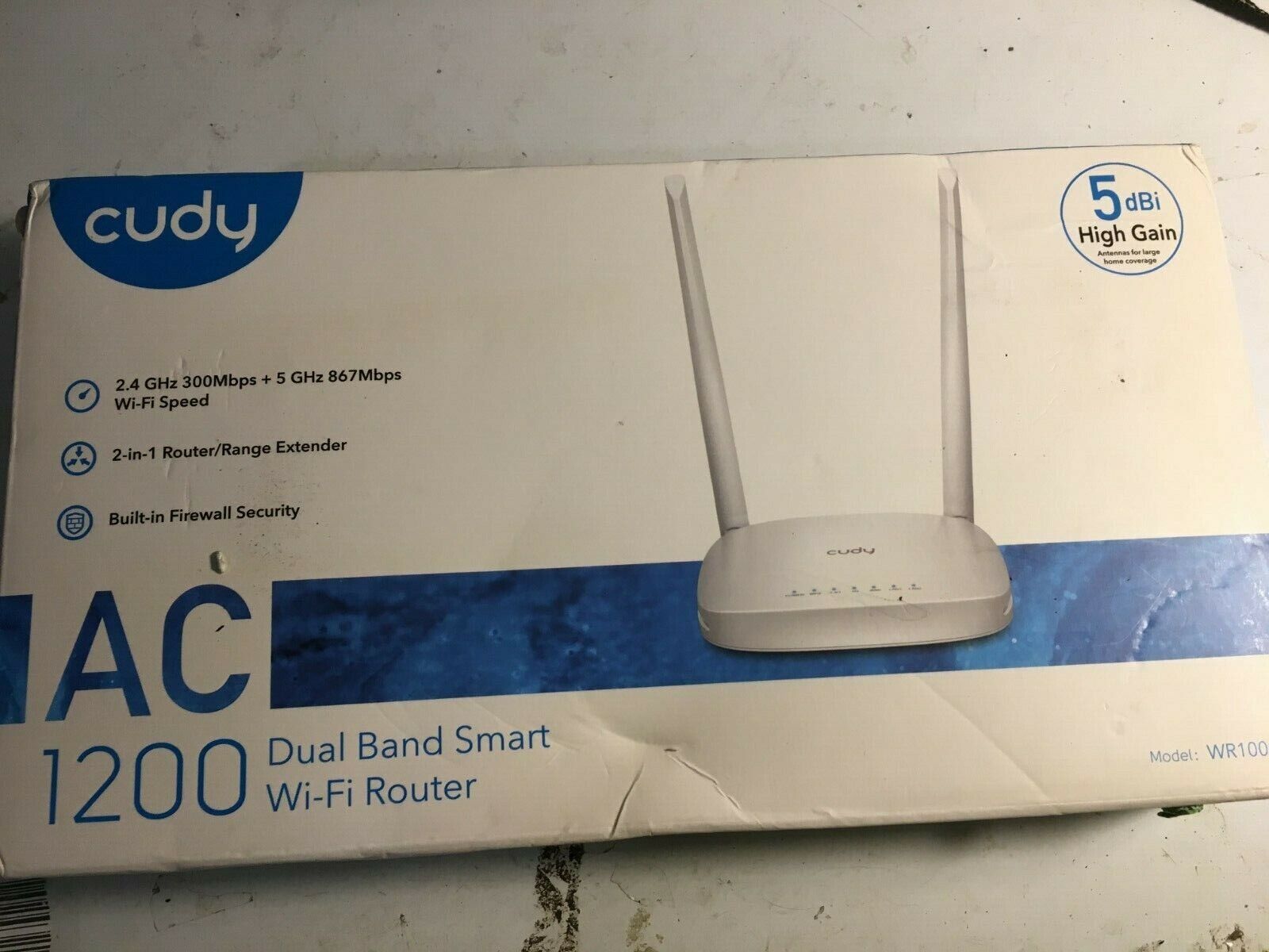 Cudy model wr1000 dual band smart wi fi router ac1200