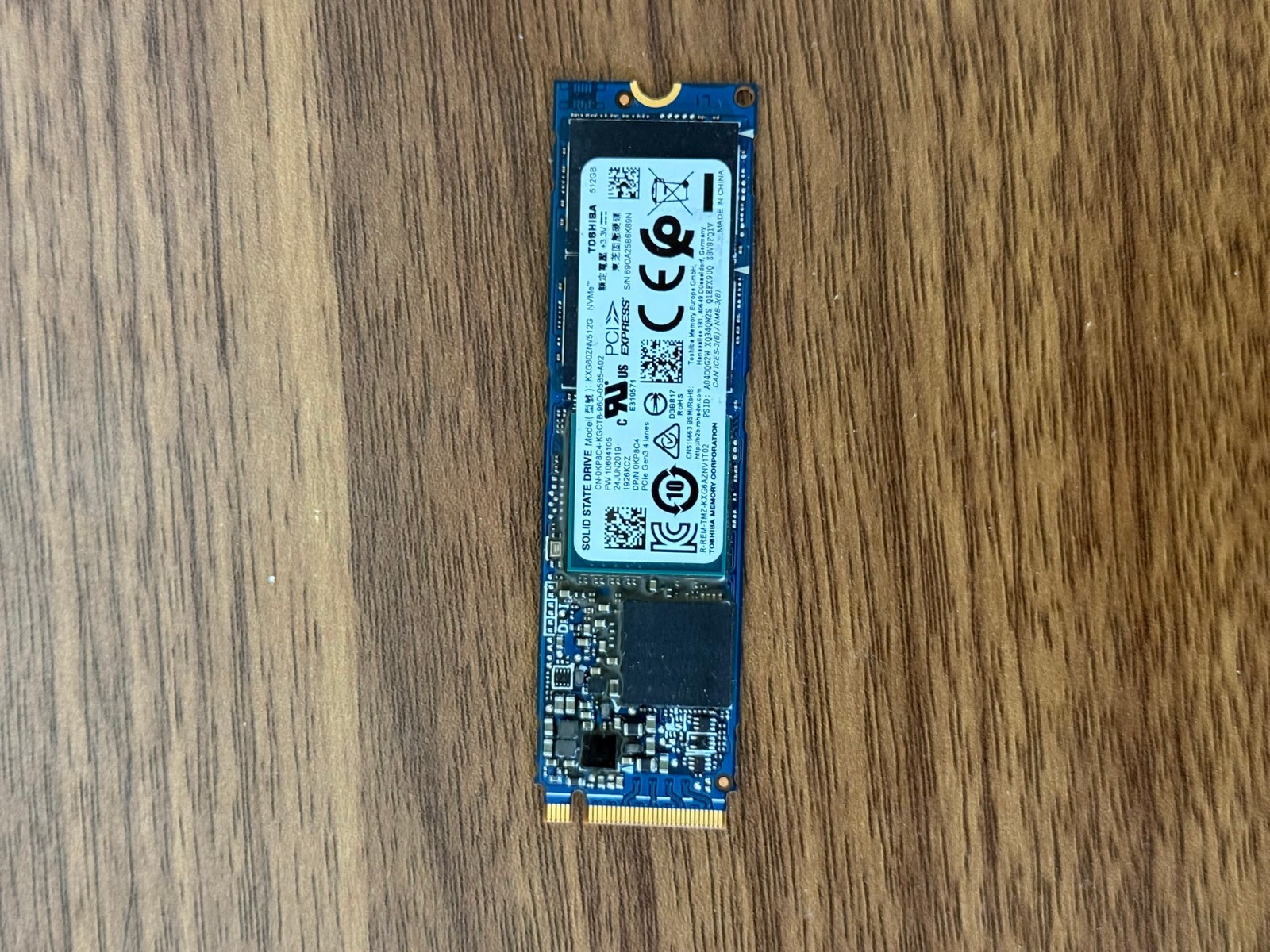 Toshiba XG6 512GB NVMe M.2 2280 PCIe Gen3 SSD KXG60ZNV512G - 84% Health