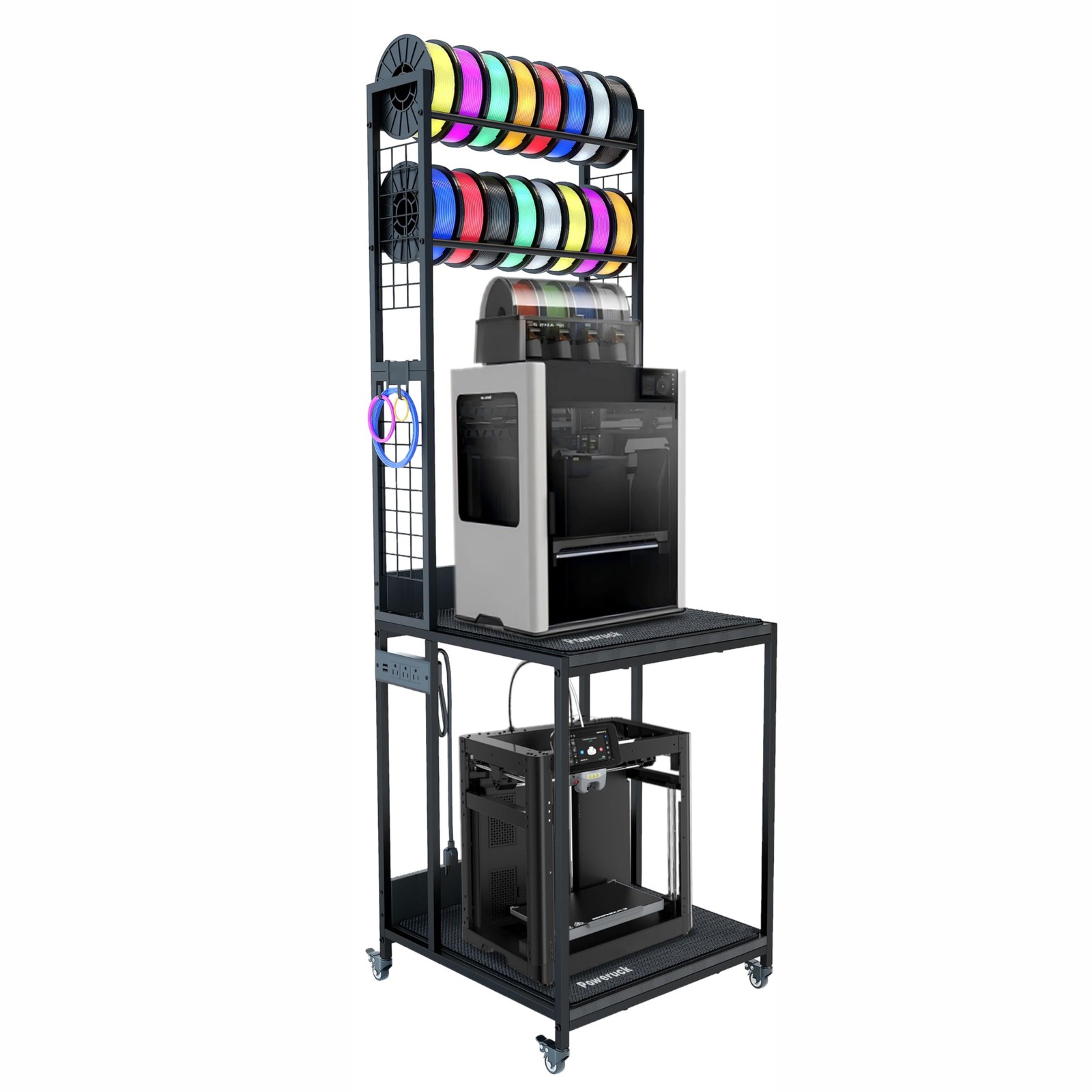 Heavy Duty PRT22 3D Printer Stand with Power Hub, High Density Polymer Vibrat...