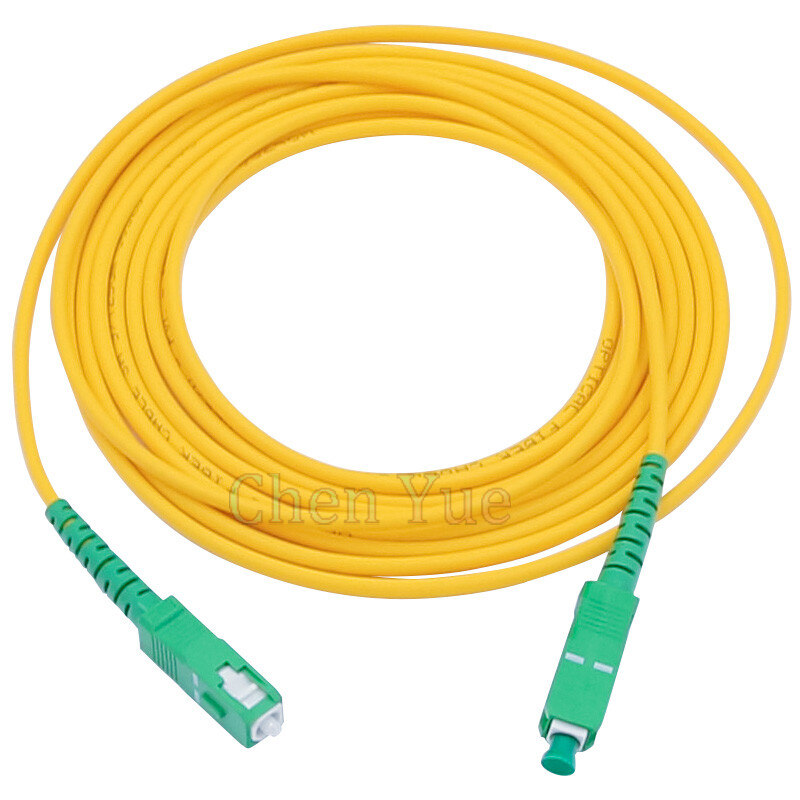 30M SC APC Simplex Singlemode Fiber Optic Patch Cord Cable 3.0mm FTTH PVC Jumper
