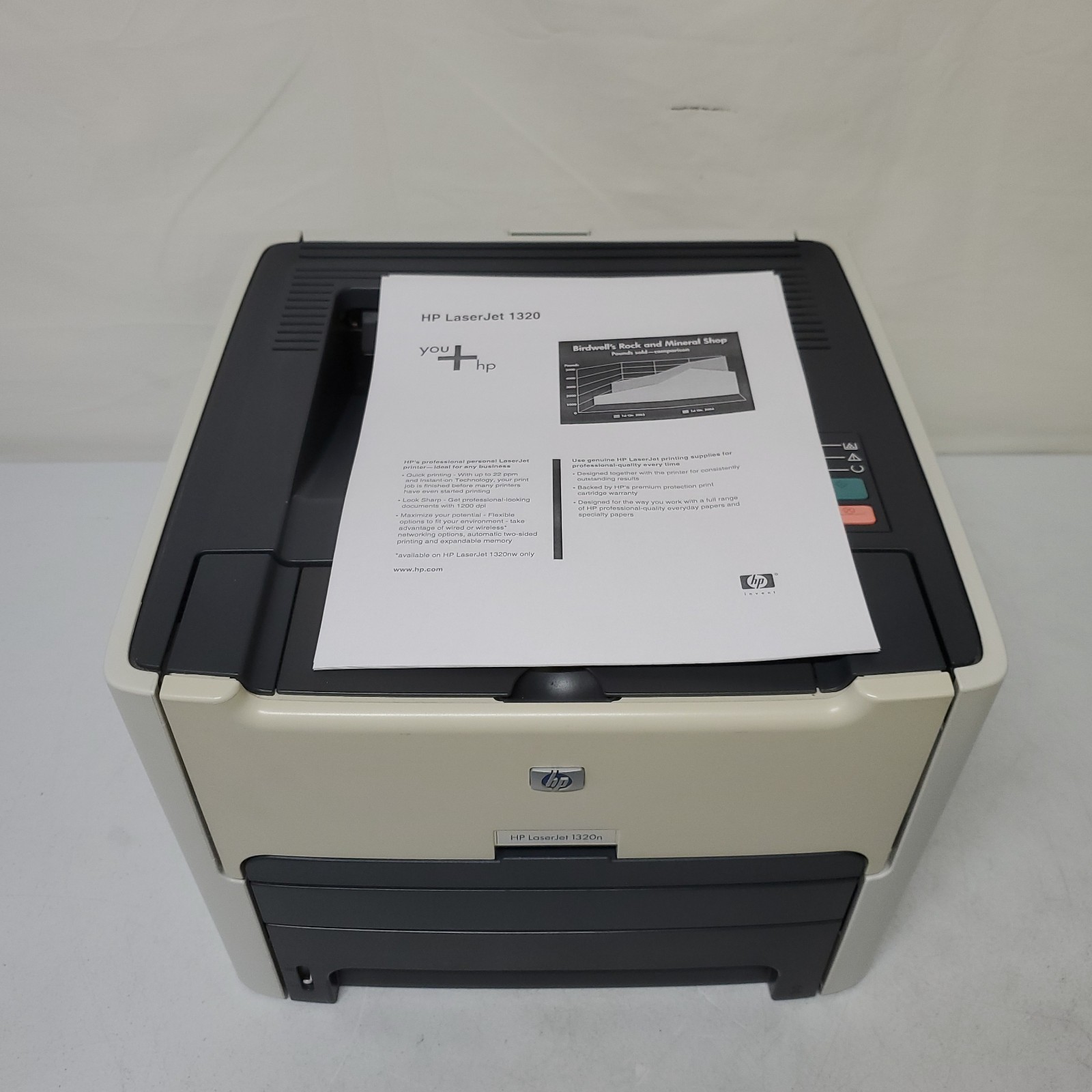 HP LaserJet 1320n Monochrome Printer NO TONER SERVICED Network USB