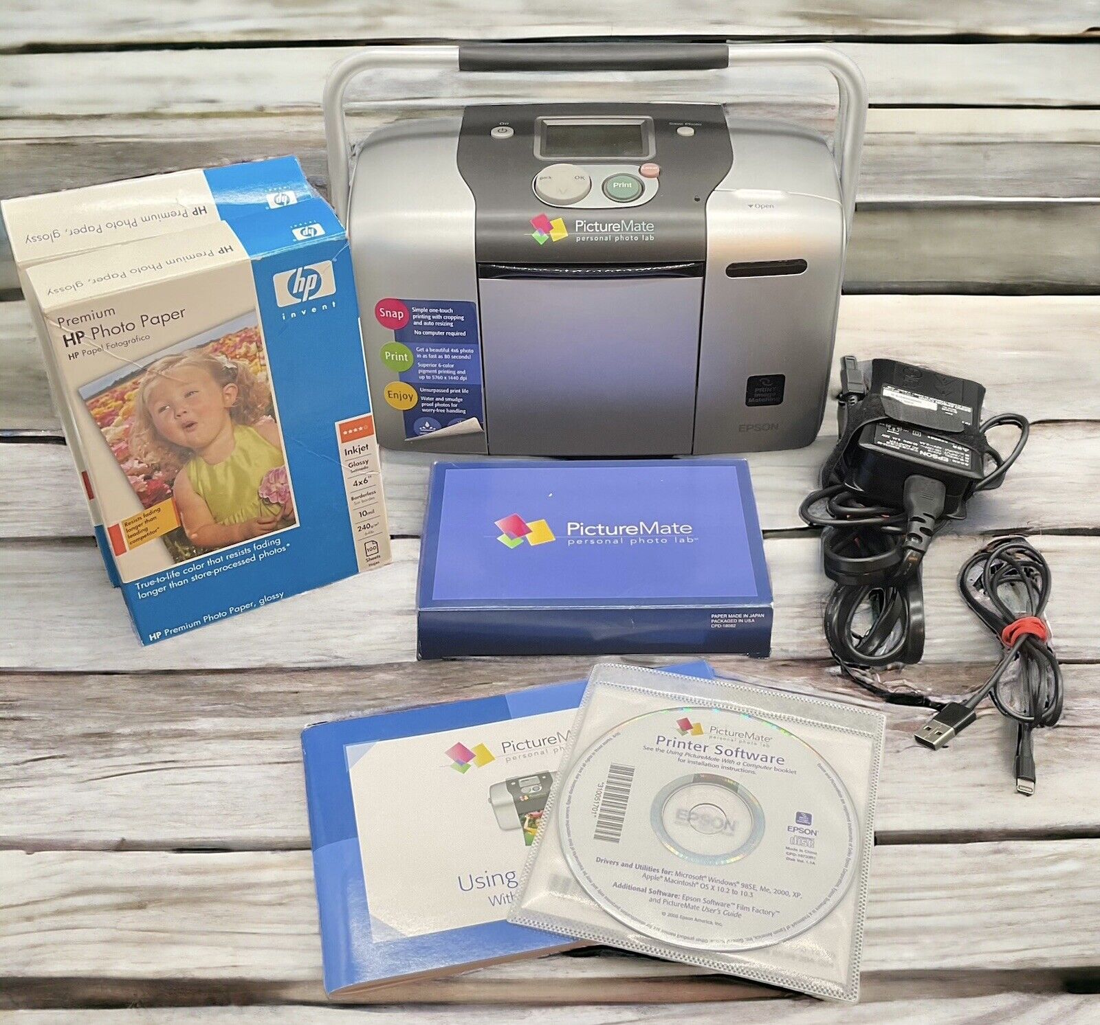 Epson Picture Mate Personal Photo Lab Home Picture Printer Model B271A Complete